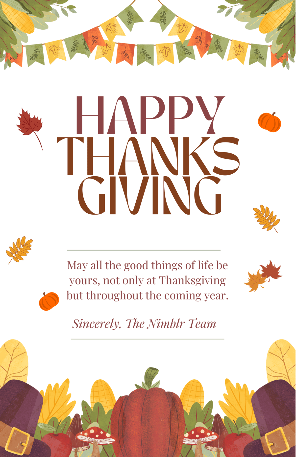 Happy Thanksgiving and best wishes from the Nimblr Team🍂 - Nimblr.ai